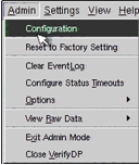 Select “Admin” from the top menu and select “Configuration”